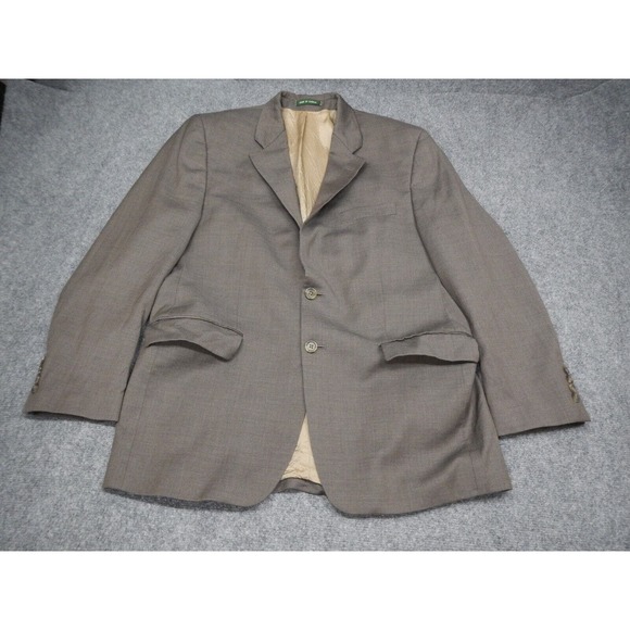 Lauren Ralph Lauren Blazer Sport Coat Jacket Mens Size 42L Brown Wool Two Button - Picture 1 of 16